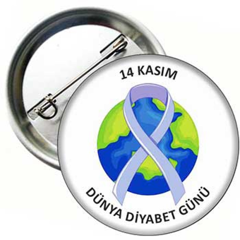 Diyabet Farkındalık Rozeti, Buton Rozet